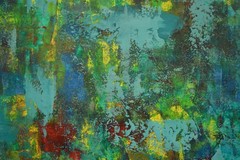 Mark Little Original Giant Canvas Painting 84”X62” (7 Foot) Abstract Modern XL