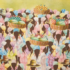 Jean Claude Blanc Haitian Colorful Painting On Canvas 18×15″