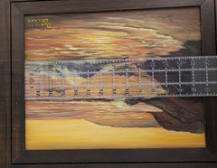Vintage Seascape Painting Coastal Sunset Rocky Cliffs Framed Signed Original