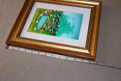 Vintage Painting Framed Field Workers Bucolic Pastoral Lovely Picking Art HR