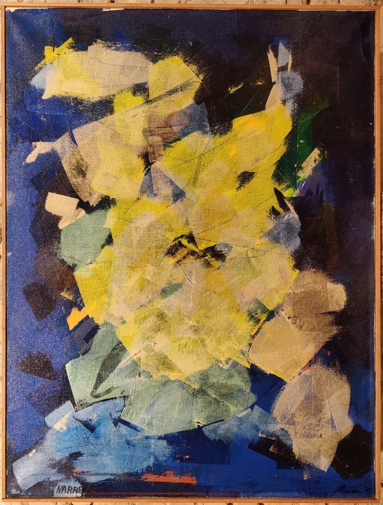 ABSTRACT COMPOSITION, original oil painting, dated 1995