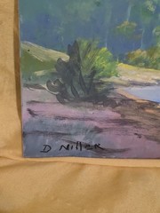 WINDBERG TECHNIQUE!! SIGNED D MILLER LANDSCAPE OIL ON WINDBERG ART PNL MUST SEE!