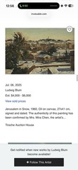 Ludwig Blum Jerusalem In The Snow 1960 Oil On Canvas Painting