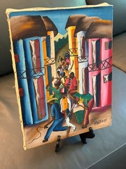 Original Caribbean Painting – Dance Parade on Stretched Canvas – Artist Signed