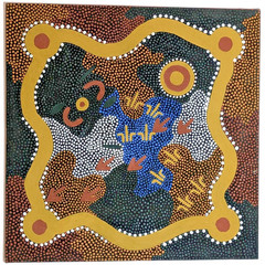 Dot Painting „Untitled „Aboriginal Utopia Region, Northern Territory Artist