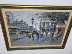 Original Painting On Canvas Post-Impressionist Framed, Matted Signed 24×32 OOAK