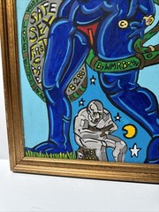 WILLIAM BRUN PAINTING WOMAN MODEL CUBISM MODERNISM VINTAGE LISTED FAMOUS 1980’S