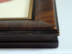 ESTATE Vtg 1941 Original Painting Smith Coat of Arms in Antique 7″ Wood Frame