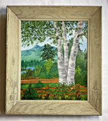 Vintage Framed Painting On Board By J. Echerd 1977 13 x 14 inches