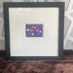 Original Vintage Whimsical Pop Art Painting Signed DG – Cocktail Toast -Framed