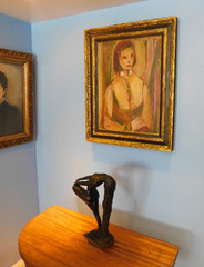 LARGE 1957 FAUVIST BAY AREA FIGURATIVE EXPRESSIONIST SCHOOL Oil PAINTING – KEITH