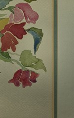 Original Suzanne Fraker Watercolor Painting Still Life Floral Basket Colorful