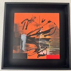 Art painting canvas / Paez Del Nogal – Orange Red