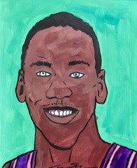 ShawNshawN Original painting 11×14 paper Michael Jordan GOAT basket ball pop art