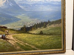 Wolfgang Heinz 20th Century German Realist Alpine Landscape Artist Oil Painting