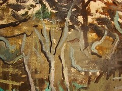 Ukrainian Soviet USSR Oil Painting nonconformist primitivism art landscape road