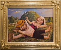 Kharevsky „In the Hayfield“ 2017 Oil/Canvas 23.5x31in Framed Original