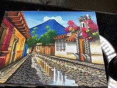 Vibrant Original Oil Painting – Antigua, Guatemala by Leo Osorio