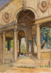 Mid 20th Century Watercolour – Le Lavoir de l’Hôpital