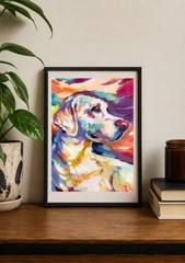 MORGAN 🔥 LABRADOR MY ASTRO DOG 15X21 ABSTRACT GALLERY HOME FINE ART