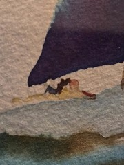 Watercolor Painting Boat Racing Sailboats People Vibrant Modern Artist Signed