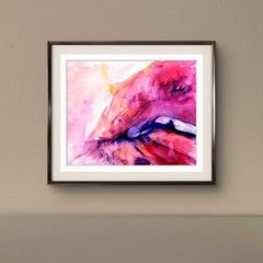 Original Expressionistic Acrylic Watercolor Painting 9 X 12 Paper Art