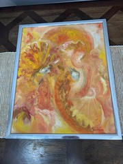 Tracey J Maroni Artwork 1980 painting Orange A Peel