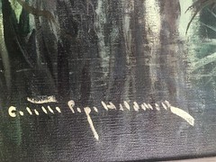 Colette Pope Heldner 1902-1990 New Orleans Artist Louisiana Swamp Oil Painting