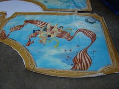 CEILING ART PANELS Large Paintings on Canvas Charleston SC Putti Cherub MUSIC