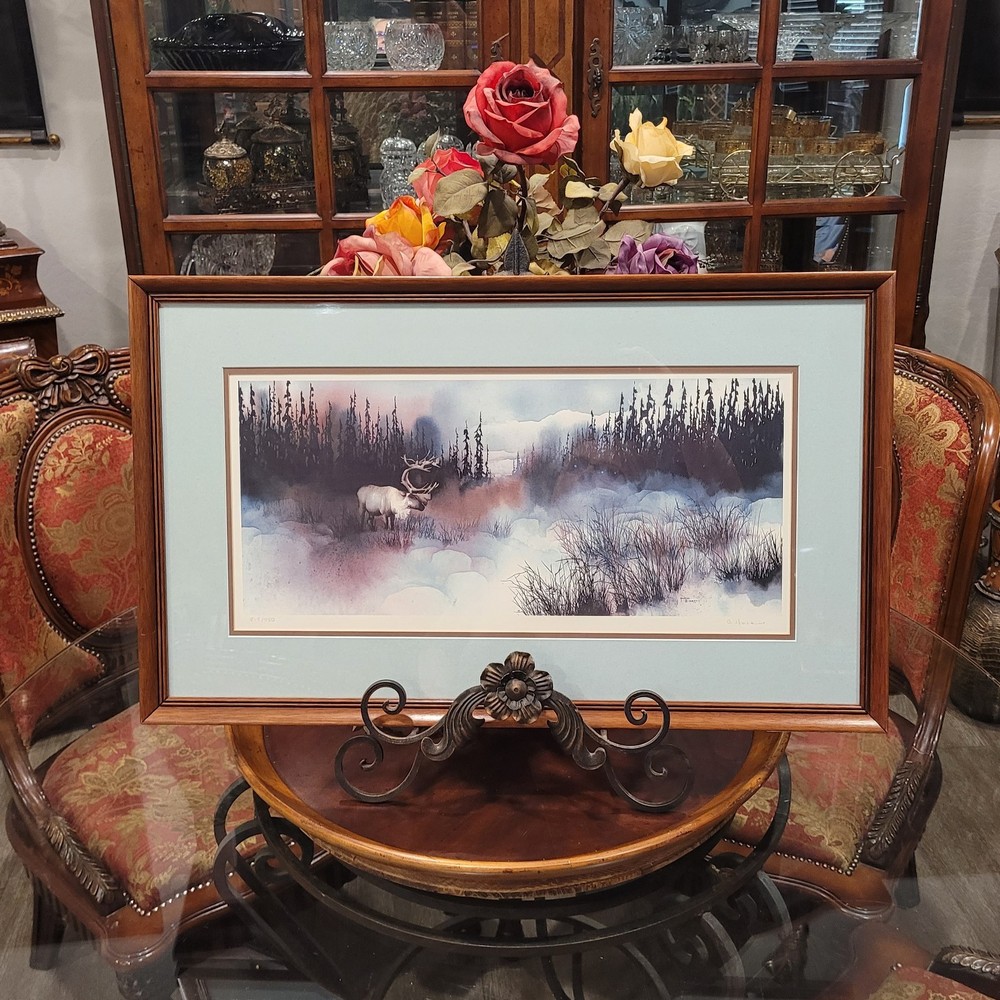 Alaskan Mist & Caribou By Artist Candyce Hoskins SIGNED & NUMBERED
