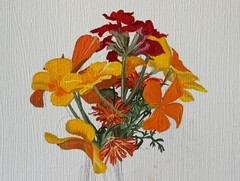 Painting Original, Still Life, Oil on Canvas Linen, 16 1/8in x 10 5/8in