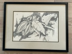 GLORIA MILLER ALLEN, RENOWNED IDAHO ARTIST, ORIGINAL PENCIL FIELD SKETCH