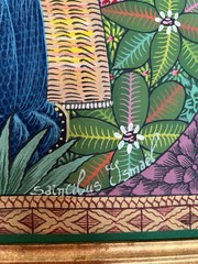 Haitian Painting by Saincilus Ismael signed, framed 12 x 16