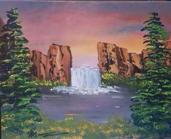 Canyon Lake, Acrylic Painting – 16×20 Hand Painted Artwork on Canvas