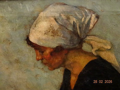 !!! CARL SCHMITZ – PLEIS 1877 – 1943 DÜSSELDORF YOUNG WOMAN CLEANING FRUIT!!!