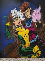 Gambit And Rogue Painting 24×20
