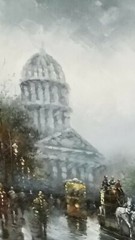 Washington DC Capitol oil painting on canvas 31″ x 43″ Signed