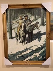 The Indian soldiers 1908 Remington Oil Painting Reproduction framed No 2