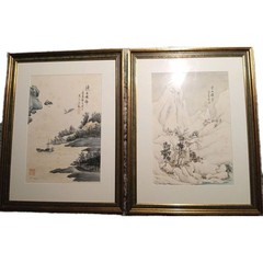 Lot Of 2 Signed On Both Pictures By Alice Pattison (Chinese Paintings)
