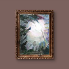 Full Moon From Forest Contemporary Expressionist Abstract Oil Painting