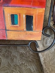 C. Viens (Canada) Original Painting 26 X22 in Metal Frame