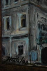 FRAMED SIGNED ORIGINAL OIL VIEW OLD COLONIAL TRINIDAD, CUBA ARTIST: HECTO VIDAL