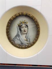 Mid-19th Century Miniature Portrait of Empress Josephine – Hand Painted Antique