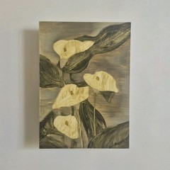 Calla Lily Painting | Original Oil Painting on Wood Panel | Botanical Art | 5×7
