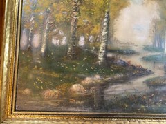 Raphael Senseman (1870 – 1965) „Landscape Scene“ Oil Painting -Signed And Framed