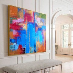 Large Oversize Painting Office Painting Colorful Painting Blue Painting Abstract