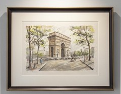4 Original Gabrielle Arnault Paris Watercolors – Notre Dame & Arc de Triomphe