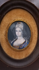 Antique Hand-painted Miniature Portrait of a Woman