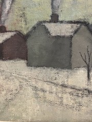 BERTA HANSSON SWEDISH ART VINTAGE MCM MID CENTURY MODERN ANTIQUE OIL PAINTING