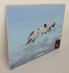 Raymond Waddey Painting A-10 Thunderbolt II Warthog, Signed Hunter Hayes 18″x24″